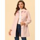 thumbnail image 2 of Gabardina Larga con cuello de Solapa Allegra K Elegante de Invierno Rosa S, 2 of 6