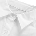 thumbnail image 6 of hoksml Women's Oversized Long Shirt Dress Collar Button Down Long Sleeve Curved Hem Casual Tunic Blouse, 6 of 7