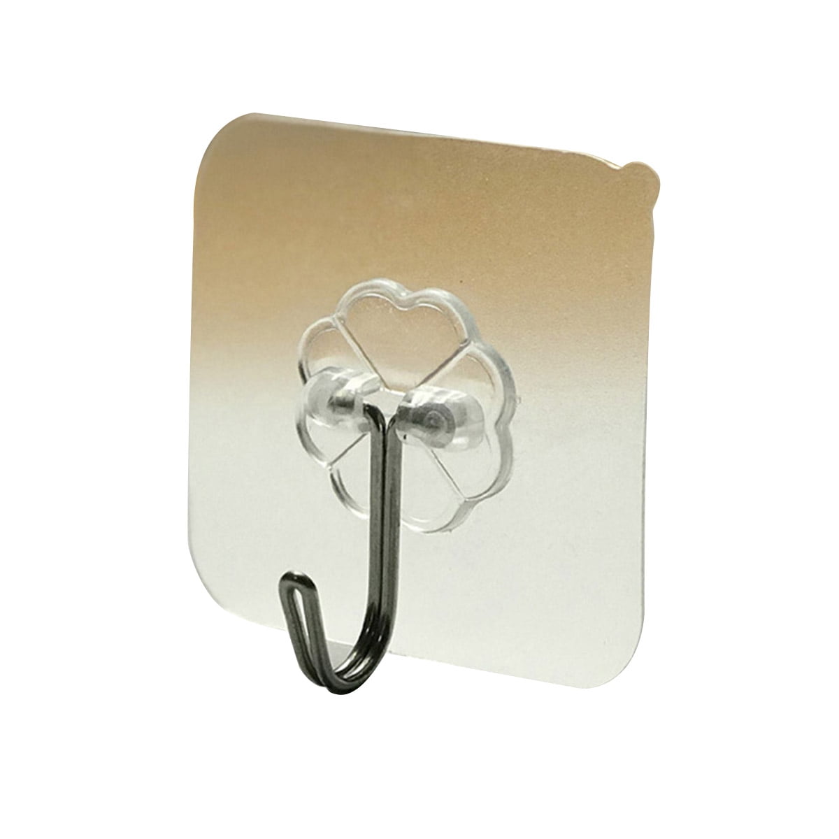 Square 6 Pcs Self Adhesive Hooks Strong Sticky Stick On Wall Door