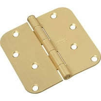 National Hardware - SPB512R5/8 4" 5/8R Hinge 1/pk - Satin Brass