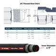 FAUFW6JICNPT24 Inch Assembly 3/8" Ultraflex Hose with female JIC x