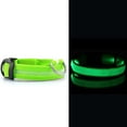thumbnail image 2 of Gustave LED Dog Cat Collar Nylon Glow Flashing Light Up Night Safety Reflective Pet Collars USB Rechargeable with 3 Glowing Modes "Green, S", 2 of 7