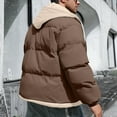 thumbnail image 5 of qolati Men's Winter Coat Hooded Zip Up Puffer Jacket Loose Long Sleeve Casual Parkas Daily Activity Wear Outerwear with Pockets, 5 of 6
