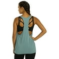 thumbnail image 3 of Everyday Yoga Motion Solid Racer Back Layering Tank, Scoop Neck, Sleeveless, Casual (Women’s), 3 of 4