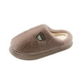 thumbnail image 2 of Viluyesy Mens Fuzzy Slippers, Plush Lining Slip-On Memory Foam Winter Cozy Warm Indoor Shoes Coffee, 2 of 9
