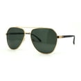 thumbnail image 1 of Mens Polarized Classic Air Force Pilot Officer Metal Sunglasses Gold Matte Black Green, 1 of 4