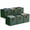 Dusty Green, variant on GRANNY SAYS Cube Storage Bins with Leather Handles, 11 Inch Collapsible Fabric Storage Bins for Closet Organization, Clothing Storage Bins for Shelves, 6-Pack, Khai