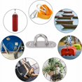 thumbnail image 5 of Gancho de techo de acero inoxidable, 4 piezas, soporte de pared, placas de ojo oblongas para colgar sillas, hamacas, columpios de yoga, sacos de boxeo, macetas, 5 of 5