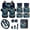 Blue Butterfly Flowers, variant on Hummingbird Car Accessories Full Set Auto Seat Covers Floor Mats Steering Wheel Cover Purple Rose Armrest Cover Safety Belt Pad Cup Coasters Keychains 17 PCS Universal Fit for Most Vehicles