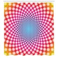 thumbnail image 3 of Ambesonne Psychedelic Shower Curtain, Modern Dots Design, 69"Wx84"L, Multicolor, 3 of 3