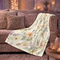 thumbnail image 6 of Wildflower Bouquets Autumn, Cozy Friendship Quote Scene, Warm Flannel Blanket for Living Room and Reading Nook, Art Lovers Thanksgiving Gift, Artistic Home Decor, 6 of 9