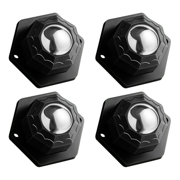 DQrwqpou Ruedas Giratorias Adhesivas para Muebles Pequeños 4 Uds. (bola Acero Negra)
