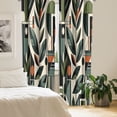 thumbnail image 2 of Ambesonne Mid Century Modern 4-Panel Curtains, Futurist Boho, 56"x84", Pale Reseda Green Grey, 2 of 3