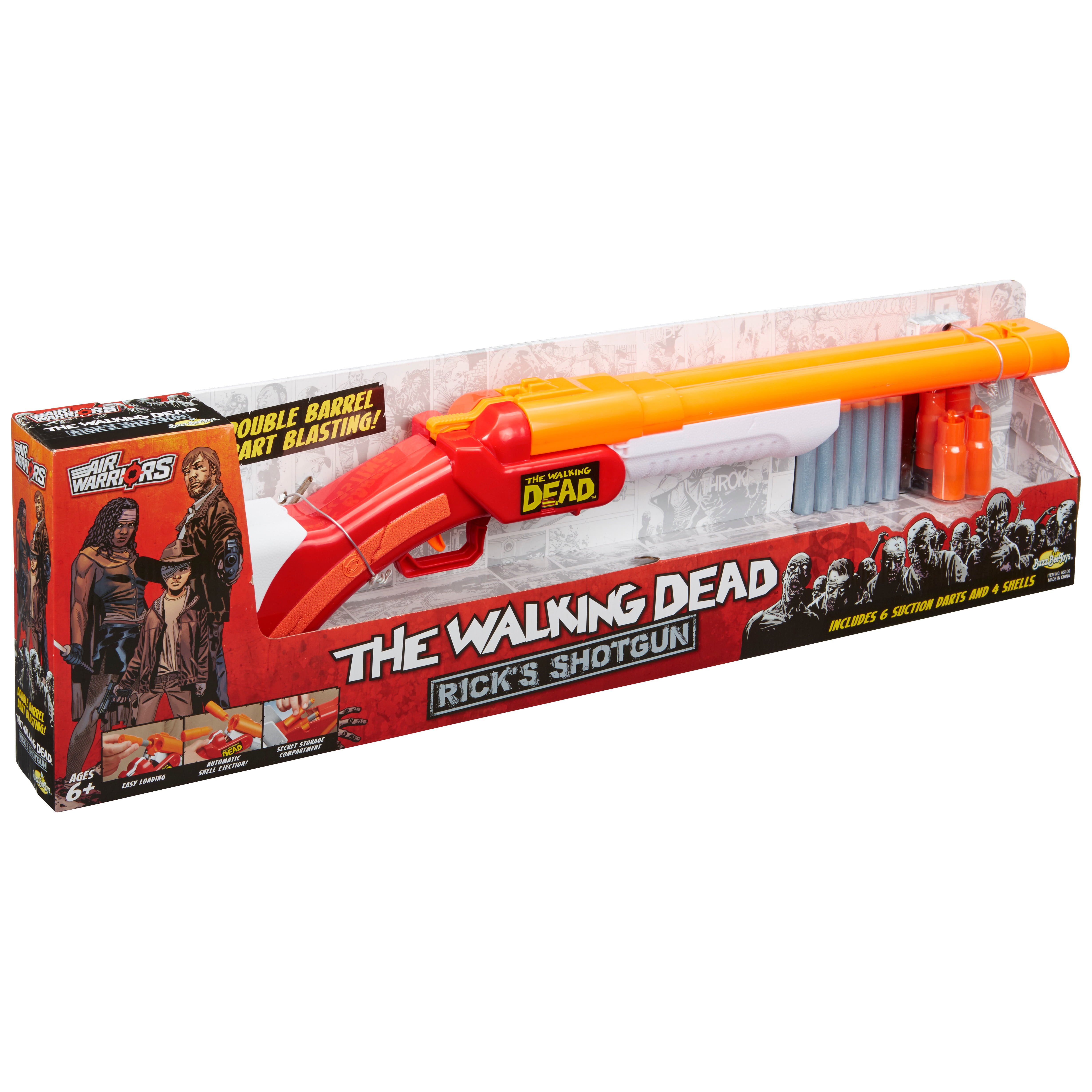 Buzz Bee Toys Air Warriors The Walking Dead Rick's Shotgun Foam Dart Blaster 28" 