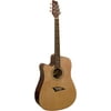 Kona K1L Left-Handed Acoustic Dreadnought Cutaway Guitar in Natural High Gloss Finish