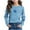 Blue, variant on Riecok Hoodie Sweatshirt Girls Long Sleeve Crew Neck Casual Spring Clothes 2025 Warm Fitted Basic Lightfleece Lined Tops Trendy Clothes Hoodie Older Children Pullover Pink 7 T