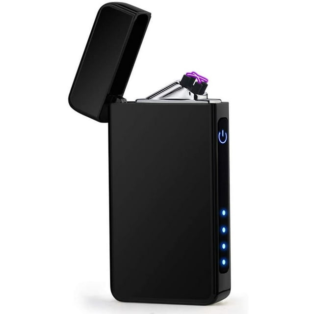 USB Electric Dual Arc Flameless Torch Rechargeable Windproof Plasma Epex Lighter with LED Charge Indicator