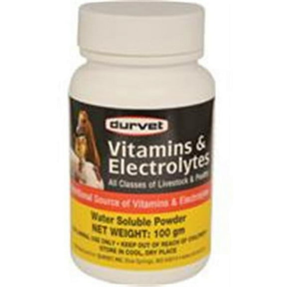 Durvet 001-06662 100 gm Vitamins & Electrolytes for Livestock & Poultry