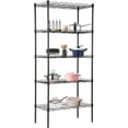 thumbnail image 1 of FDW 5-Tier Wire Storage 22x12x48 Black Shelving Shelves, Adjustable Racks Heavy-Duty Metal Shelf, 1 of 7