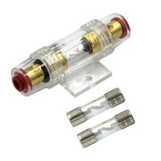 Carviya 4-8 Gauge AWG in-line Waterproof Fuse Holder with Two 60A AGU Type Fuses For Car