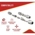 thumbnail image 3 of 2Pcs Hydraulic Hose Field Repair Kits 1/2" Steel Female JIC w/ Adapter - Reusable Hydraulic Fittings for Wire Hydraulic Hose Compatible w/ R2, R16, R17, R19 - 1/2" Inner Diameter, 3 of 9