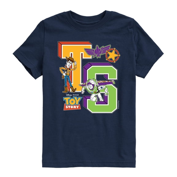 Toy Story - Letterman - Youth Boys Short Sleeve Graphic T-Shirt