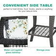 thumbnail image 6 of Ktaxon Wicker Side Table, Patio Rattan Coffee Table for Patio, Garden, Porch, Living Room, 2 Tiers End Table for More Storage Space, Gray, 6 of 9