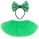 thumbnail image 4 of Falda tutú para el Día de San Patricio para niñas pequeñas, minifaldas de tul con tutú de trébol verde esponjoso para fiestas de festivales y vacaciones, 4 of 5
