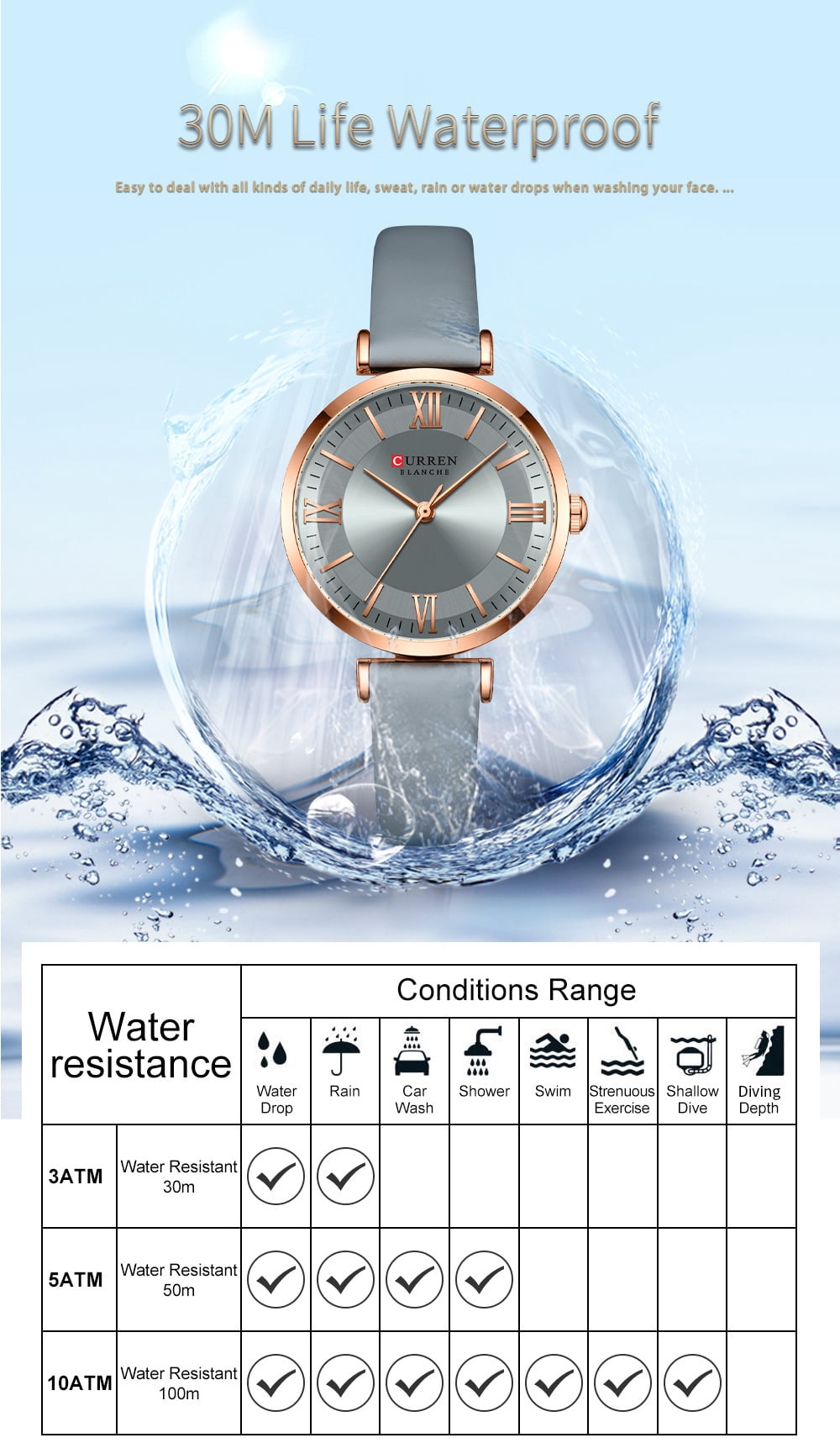 Women's watches, fashionable and casual women's watches with leather straps, wristwatches