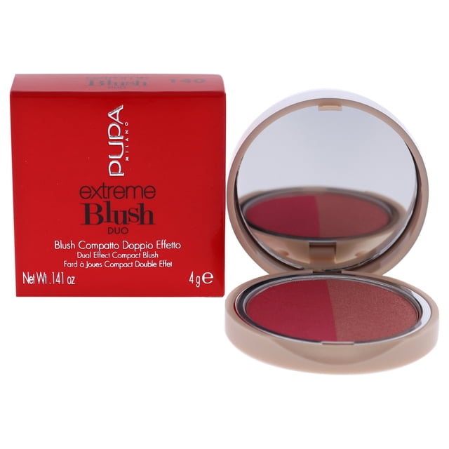 Sonrojo Extreme Blush Duo Pupa Milano 140 Radiant Flamingo Glow Cremoso 0.141 oz