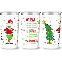 Funny Christmas Tumbler, 20 oz Stainless Steel Insulated Travel Tumbler, Christmas Coffee Mug with Lid, Xmas Cups Keep Drinks Cold & Hot, Novelty Holiday White Elephant Gifts for Women Men Coworkers