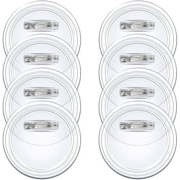 20 Set Clear Button Pins For Crafts， Plastic Button Making Kit,Blank Button Pins Bulk, Make Your Own Buttons Badge Maker Diy Crafts，Photo Buttons Make Your Own Buttons(2.36 Inch)