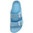 thumbnail image 4 of Couple slippers double strap buckle solid color slip-on beach shoes casual sandals, 4 of 15