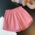 thumbnail image 3 of Annhoo Girls Summer Quick Dry Shorts Elastic Waisted Sports Running Loose Casual Breathable Shorts 6-16 Years, 3 of 4