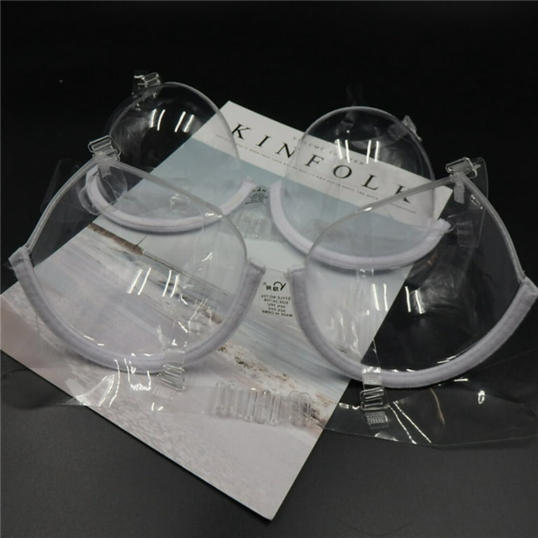 OUNONA Invisible Transparent Ultra-fine Shoulder Strap Plastic Bra  Disposable Underwear Bra (36)