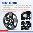 thumbnail image 4 of (Set of 4) 17 inch Alloy Wheel Skins for Dodge Ram 1500 2013-2018/Dodge Ram 1500 Classic 2019-2023,Snap-on Installation Hubcap,Center Cap can be Reattached,Black Matte, 4 of 8