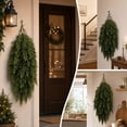 thumbnail image 5 of Christmas Teardrop Swag, Artificial Pine Door Decor, Full Pine Needle Shape Arranged in a Tapered Cascade for Home Displays, Synthetic Evergreen Branches for Seasonal Home Use, 5 of 6