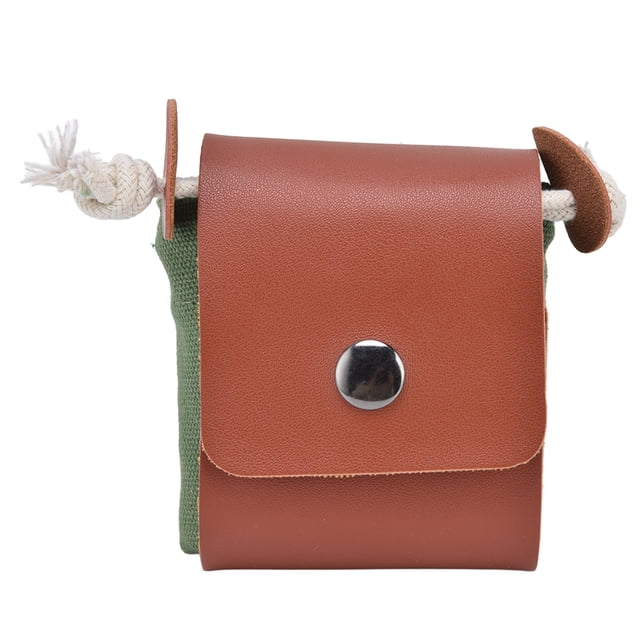 Bolsa para recoger frutas, Material de lona para colgar en la cintura, estilo PU, cinturón plegado para ahorrar espacio, bolsa de forrajeo, verde militar