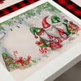 thumbnail image 4 of Christmas Holiday Placemats Set of 6, Santa Clause Reindeer Vintage Style Snowflake Heat-Resistant Washable Table Place Mats for Kitchen Dining Table Decoration, 4 of 8
