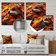 thumbnail image 4 of Designart "Autumn Beaver Wonders III In Brown and Yellow"Nursery Teddy Bear's Metal Wall Art Brown Nursery Living Room Wall Art, 4 of 6
