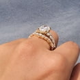 thumbnail image 5 of vylahjewellery Elegant Vermeil Rose Gold Bridal Wedding Anniversary Band Oval Cut Moissanite Diamond Engagement Ring Sparkling Birthday Gift Jewelry Ring, 5 of 6