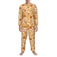 thumbnail image 3 of Naloa Various Bread Men’s Pajamas Set - Long Sleeve Button Down Sleep Shirt and Pajama Bottoms Sleepwear Set-XX-Large, 3 of 7
