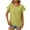 #69-Yellow, variant on Staron Clearance Womens Loose Summer Tops Spring Solid Crew Neck Blouses Basic Trendy Clothes Spring Summer Shirts Ruffle Short Sleeve Eyelet Tops White S