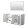 thumbnail image 2 of Wyndham Collection Miranda 66" No Sink Wood Double Bathroom Vanity in White/Gold, 2 of 5