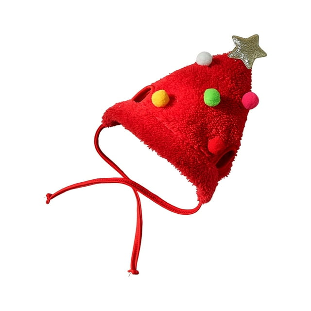 Sombrero de Perro de Navidad Yinane Disfraz Decoración Mascota rojo S