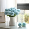 thumbnail image 7 of MAMOWEAR Artificial Flowers Chrysanthemum Ball Flowers Dahlia Fake Silk Flowers Bouquet with Long Stem for Wedding Parties Home Office Coffee House Floral Décor(Blue, 12PCS), 7 of 7