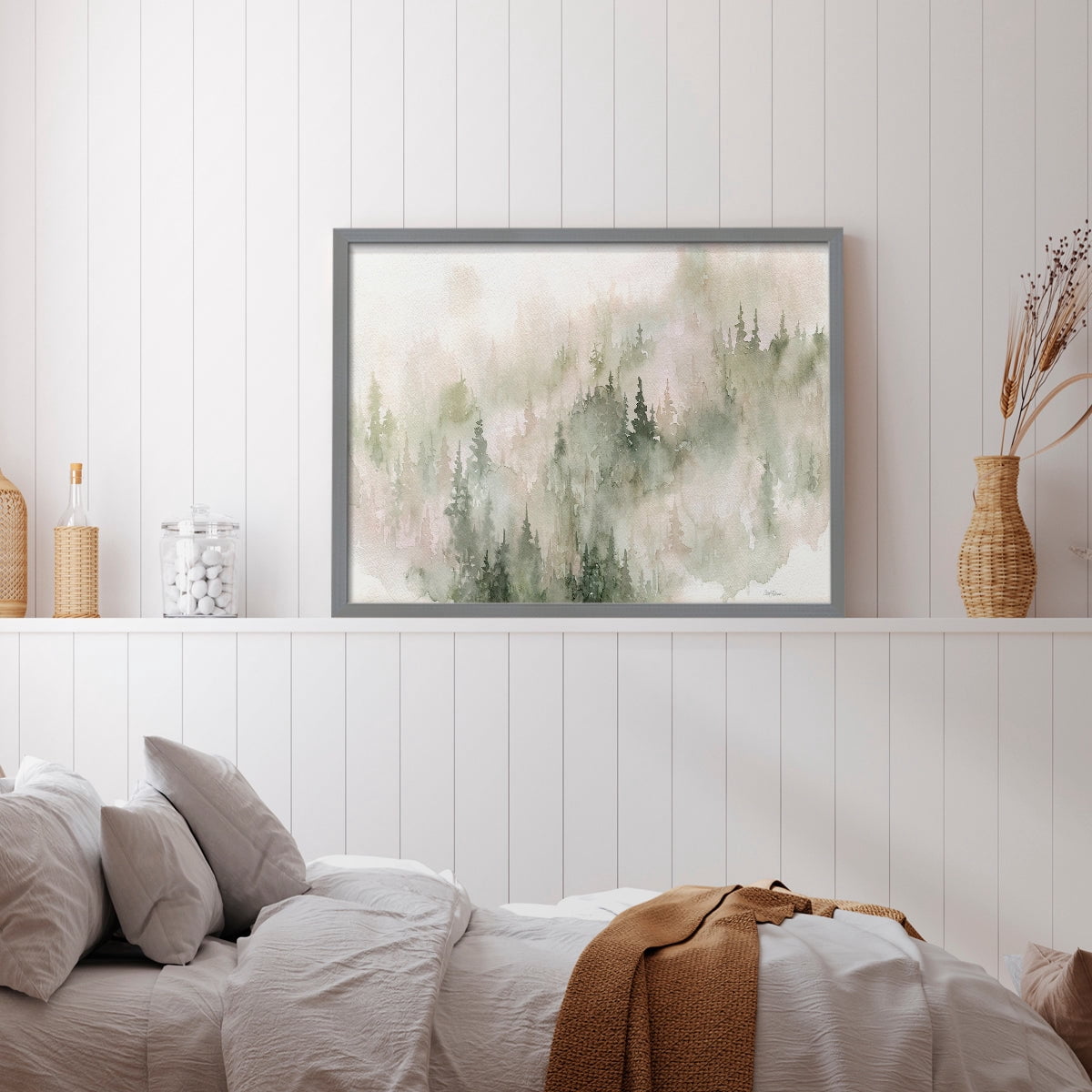 Misty Mountain Sides by Carol Robinson - Restickable Framed Giclée Print