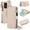 White, variant on ELEHOLD For Samsung Galaxy A53 5G Phone Case Leather Crossbody Zipper Card Wallet Flip Case Kickstand Cover, with Ring Holder,Full Body Protection-Black