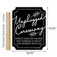 thumbnail image 6 of Big Dot of Happiness Black Unplugged Ceremony Sign - No Cell Phone Wedding Decor - Printed on Sturdy Plastic - 10.5 x 13.75" Sign with Stand - 1 Piece, 6 of 8