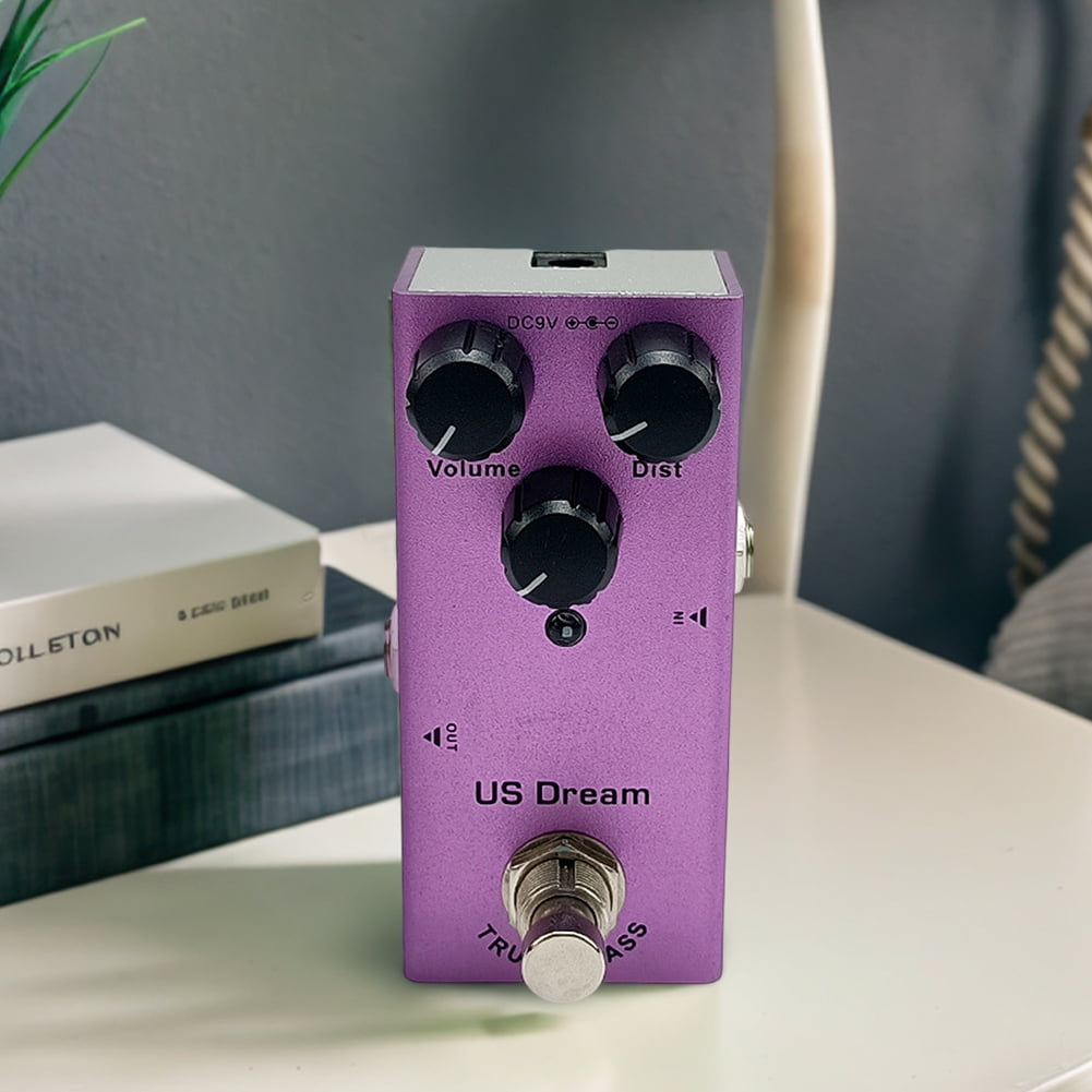 Electric Guitar Effects Pedal Overdrive Distortion Chorus Tremolo Delay Sport Supplies (Purple)